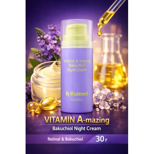 By Wishtrend Нічний крем з бакучіолом і ретиналем Vitamin A-mazing Bakuchiol Night Cream 10мл