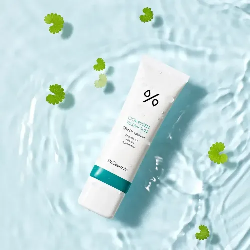 Сонцезахисний веганський крем з центелою азіатською Dr.Ceuracle Cica Regen Vegan Sun SPF50+/ PA++++