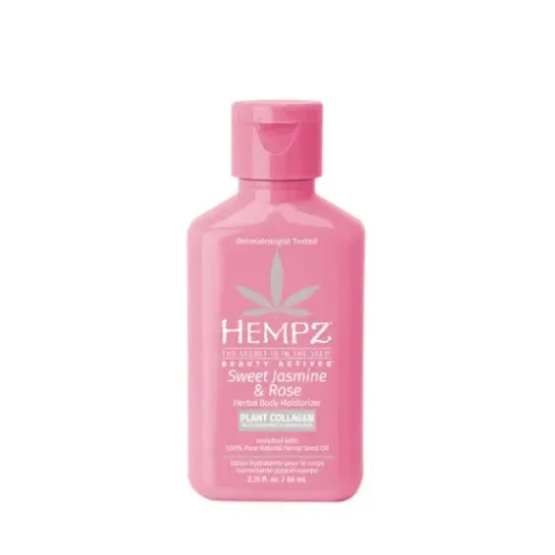 Зволожуюче молочко для тіла "Солодкий жасмін-троянда" з колагеном Hempz Sweet Jasmine and Rose Herbal Body, 65мл